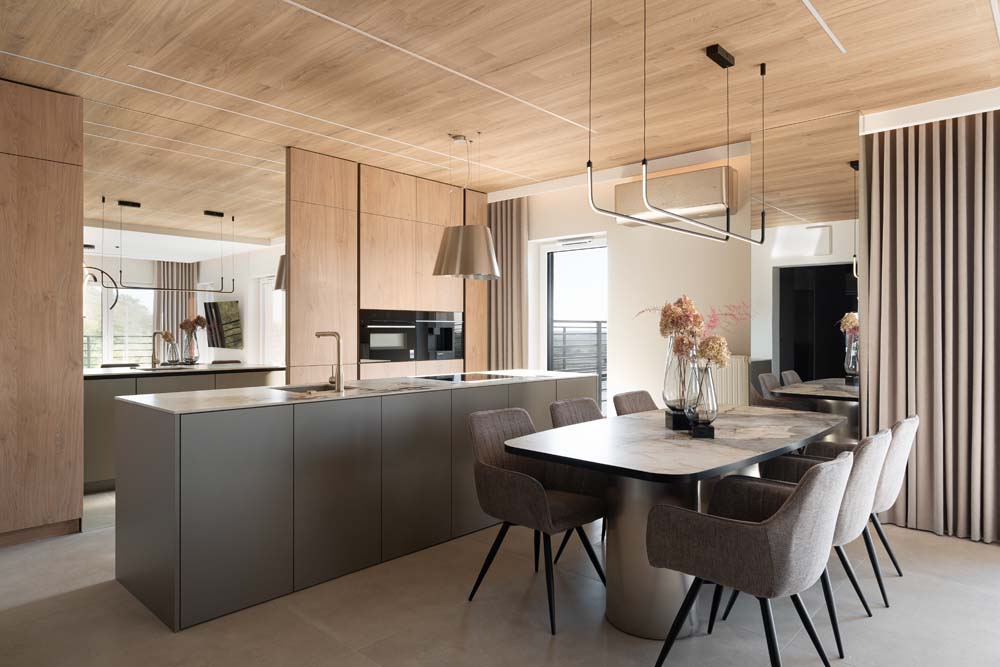 nowoczesne wnętrza z otwartą przestrzenią